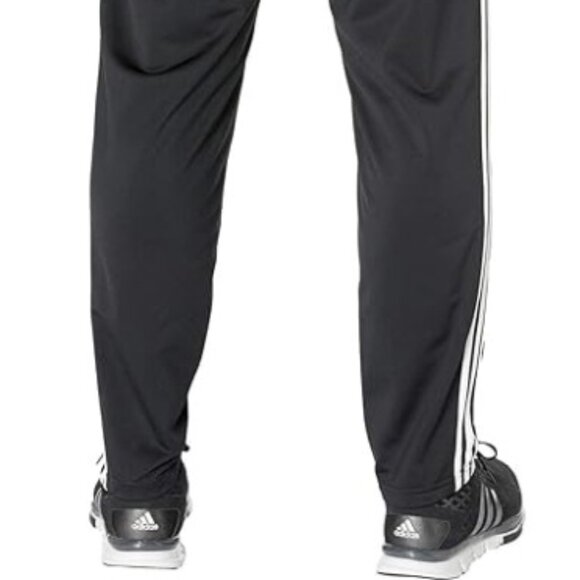 Men's Adidas Black White Stripe Track Pants - Picture 3 of 3